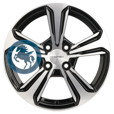   h0276197.  Khomen Wheels KHW1502 (Solano) 615 4/100 ET45 54,1 Black-FP