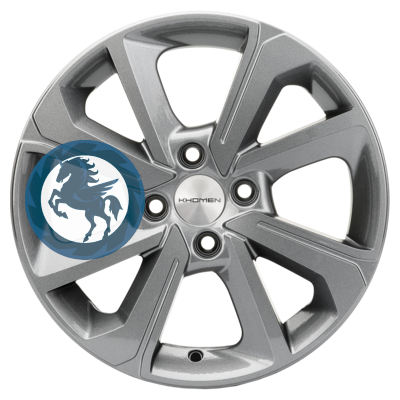   h0360937.  Khomen Wheels KHW1501 (Rio/Solaris) 615 4/100 ET46 54,1 Gray