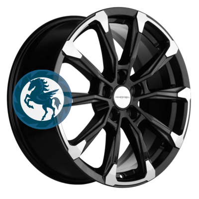 Фотография товара h0362007. Диск Khomen Wheels KHW1808 (Chery Tiggo 8/8 Pro) 7,5х18 5/108 ET47 60,1 Black-FP