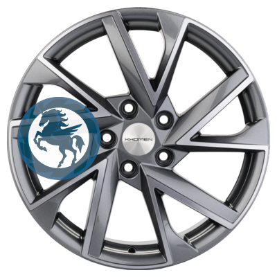 Фотография товара h0374142. Диск Khomen Wheels KHW1714 (CX-5/i40/X-Trail) 7х17 5/114,3 ET45 67,1 Gray-FP