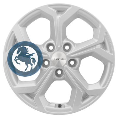 Фотография товара h0374180. Диск Khomen Wheels KHW1606 (Renault/Nissan) 6,5х16 5/114,3 ET50 66,1 F-Silver