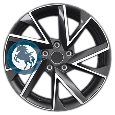 Фотография товара h0374271. Диск Khomen Wheels KHW1714 (Octavia) 7х17 5/112 ET49 57,1 Black-FP