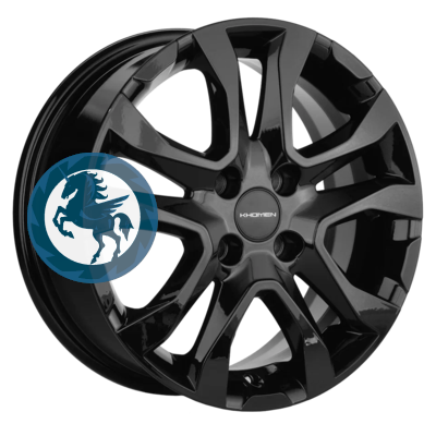   h0374405.  Khomen Wheels KHW1503 (Rio/Solaris) 615 4/100 ET46 54,1 Black