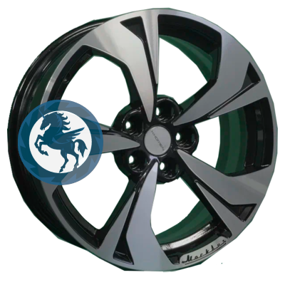 Фотография товара h0374418. Диск Khomen Wheels KHW1724 (Jac/Москвич 3) 7х17 5/108 ET40 54,1 Black-FP