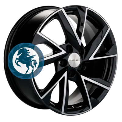 Фотография товара h0374436. Диск Khomen Wheels KHW1714 (Changan CS35/CS35 Pro) 7х17 5/110 ET46 63,3 Black-FP