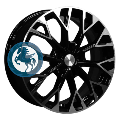 Фотография товара h0374583. Диск Khomen Wheels KHW1718 (Jac/Москвич 3) 7х17 5/108 ET40 54,1 Black-FP