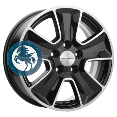   h0376049.  Khomen Wheels KHW1601 (Mitsubishi) 6,516 5/114,3 ET46 67,1 Black-FP