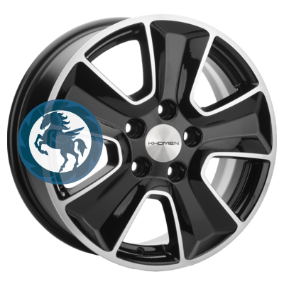   h0385254.  Khomen Wheels KHW1601 (Huyndai/Kia) 6,516 5/114,3 ET43 67,1 Black-FP