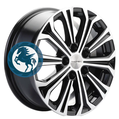 Фотография товара h0387548. Диск Khomen Wheels KHW1610 (Focus) 6,5х16 5/108 ET50 63,3 Black-FP