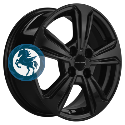   h0387820.  Khomen Wheels KHW1502 (Rio/Solaris) 615 4/100 ET46 54,1 Black