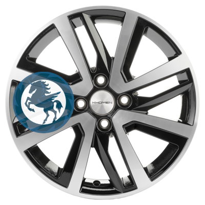   h0388570.  Khomen Wheels KHW1609 (Rio II/Solaris II) 616 4/100 ET46 54,1 Black-FP