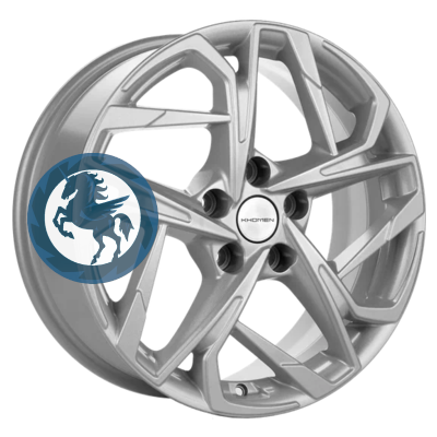 Фотография товара h0393387. Диск Khomen Wheels KHW1716 (Jac/Москвич 3) 7х17 5/108 ET40 54,1 F-Silver