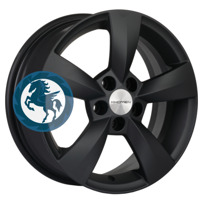 Фотография товара h0394475. Диск Khomen Wheels KHW1504 (Rapid) 6х15 5/100 ET38 57,1 Black matt