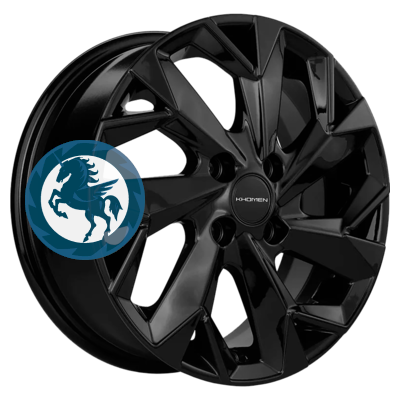 Фотография товара h0402567. Диск Khomen Wheels KHW1508 (Logan/Sandero) 6х15 4/100 ET40 60,1 Black