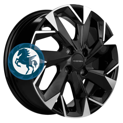 Фотография товара h0402572. Диск Khomen Wheels KHW1508 (Nexia) 6х15 4/100 ET45 56,6 Black-FP