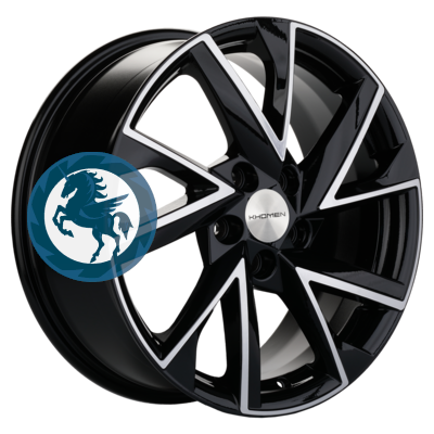 Фотография товара h0403197. Диск Khomen Wheels KHW1714 (DFM AX 7) 7х17 5/108 ET43 65,1 Black-FP