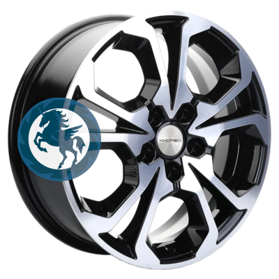 Фотография товара h0403405. Диск Khomen Wheels KHW1711 (DFM AX 7) 6,5х17 5/108 ET43 65,1 Black-FP