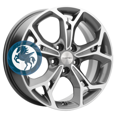 Фотография товара h0403610. Диск Khomen Wheels KHW1702 (Jolion) 7х17 5/114,3 ET37 66,5 Gray-FP