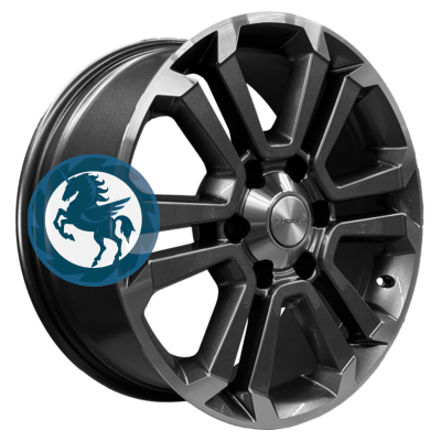 Фотография товара h0405021. Диск Khomen Wheels KHW1817 (Tank 300/500) 7,5х18 6/139,7 ET36 100,1 Gray-FP
