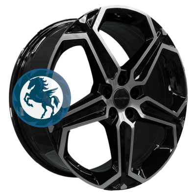 Фотография товара h0405500. Диск Khomen Wheels KHW1909 (NX/RAV4) 7,5х19 5/114,3 ET40 60,1 Black-FP